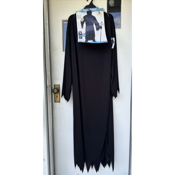 Grim Reaper Unknown Phantom Costume Adult Death Halloween One Size New Robe Mask - Picture 6 of 9